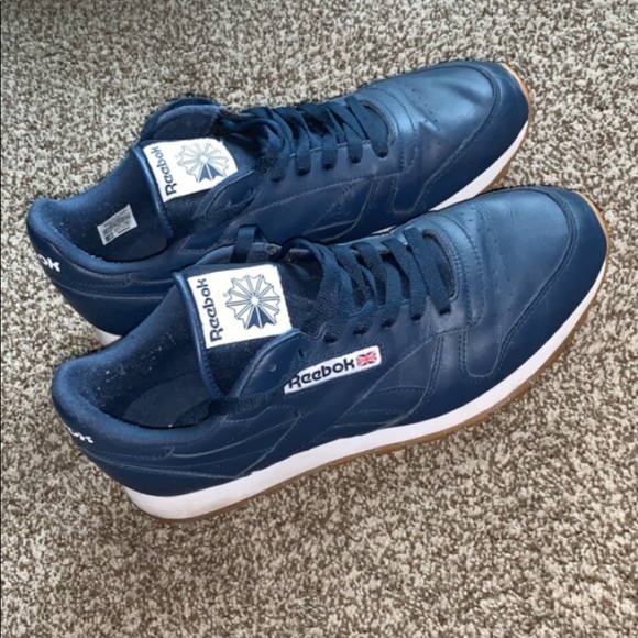 Reebok Other - Reebok Classic Leather Navy Gum shoes